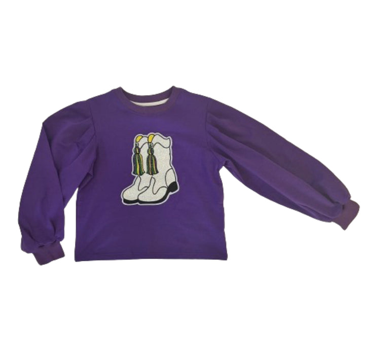 Mardi Gras Marching Boots Sweatshirt