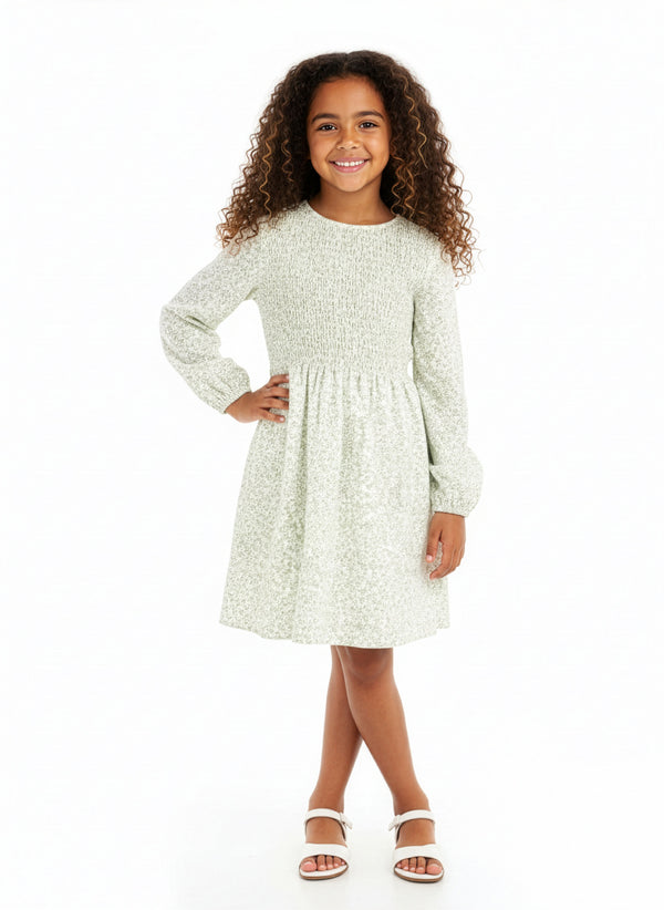 The Sophie Shirred Dress-Green