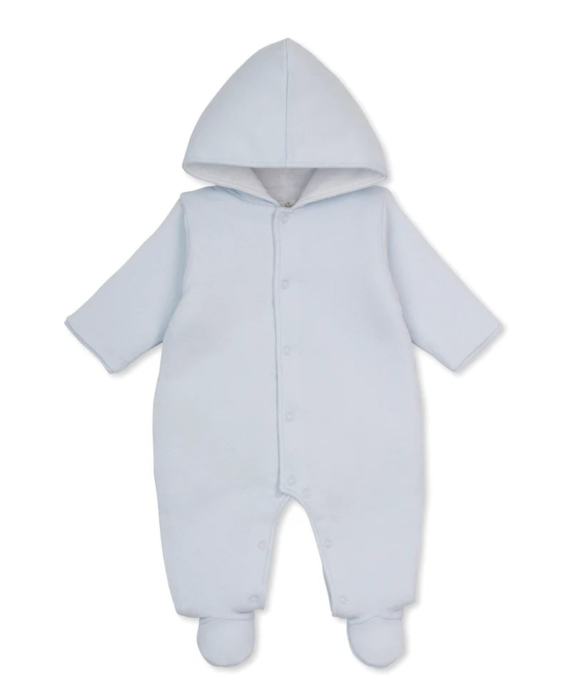 Baby Blessings Blue Jacquard Footed Bunting