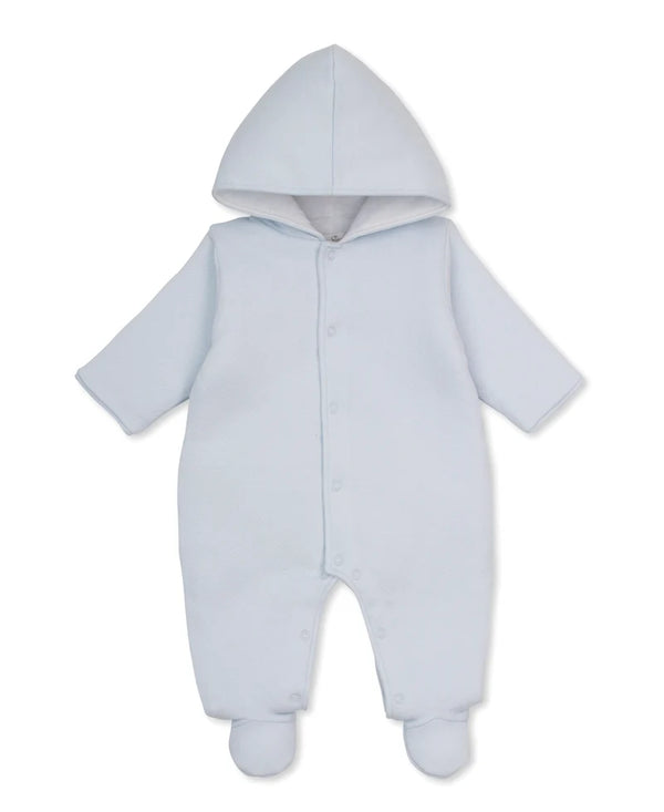 Baby Blessings Blue Jacquard Footed Bunting
