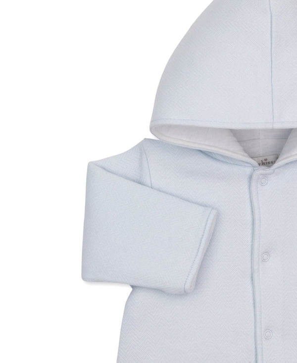 Baby Blessings Blue Jacquard Footed Bunting