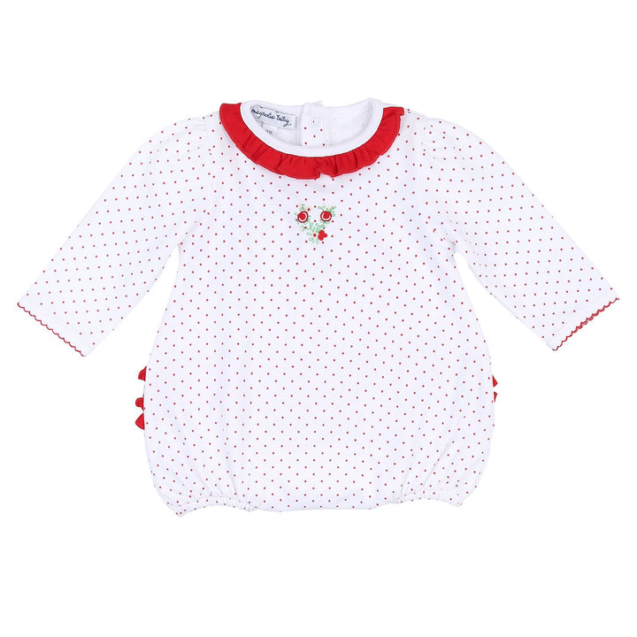 Holiday Annalise's Embroidered Ruffle Bubble