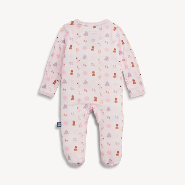 Nursery Nostalgia Pink Modal Footie