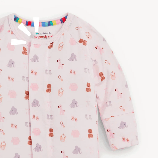 Nursery Nostalgia Pink Modal Footie