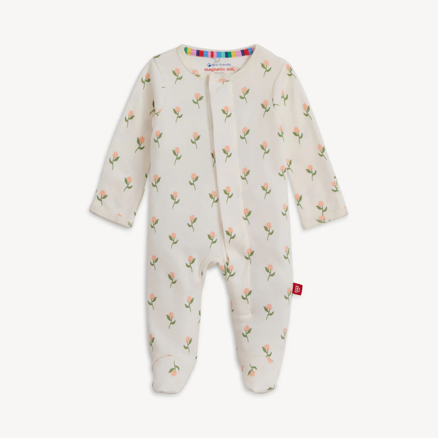 Floral Chicken Tender Organic Cotton Magnetic Footie