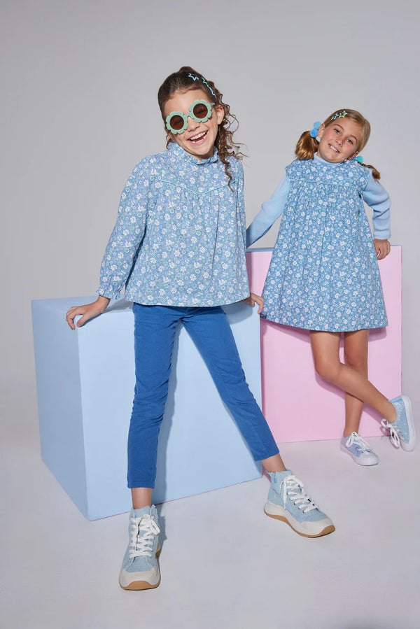 Mccall Top - Bedford Gardens Blue