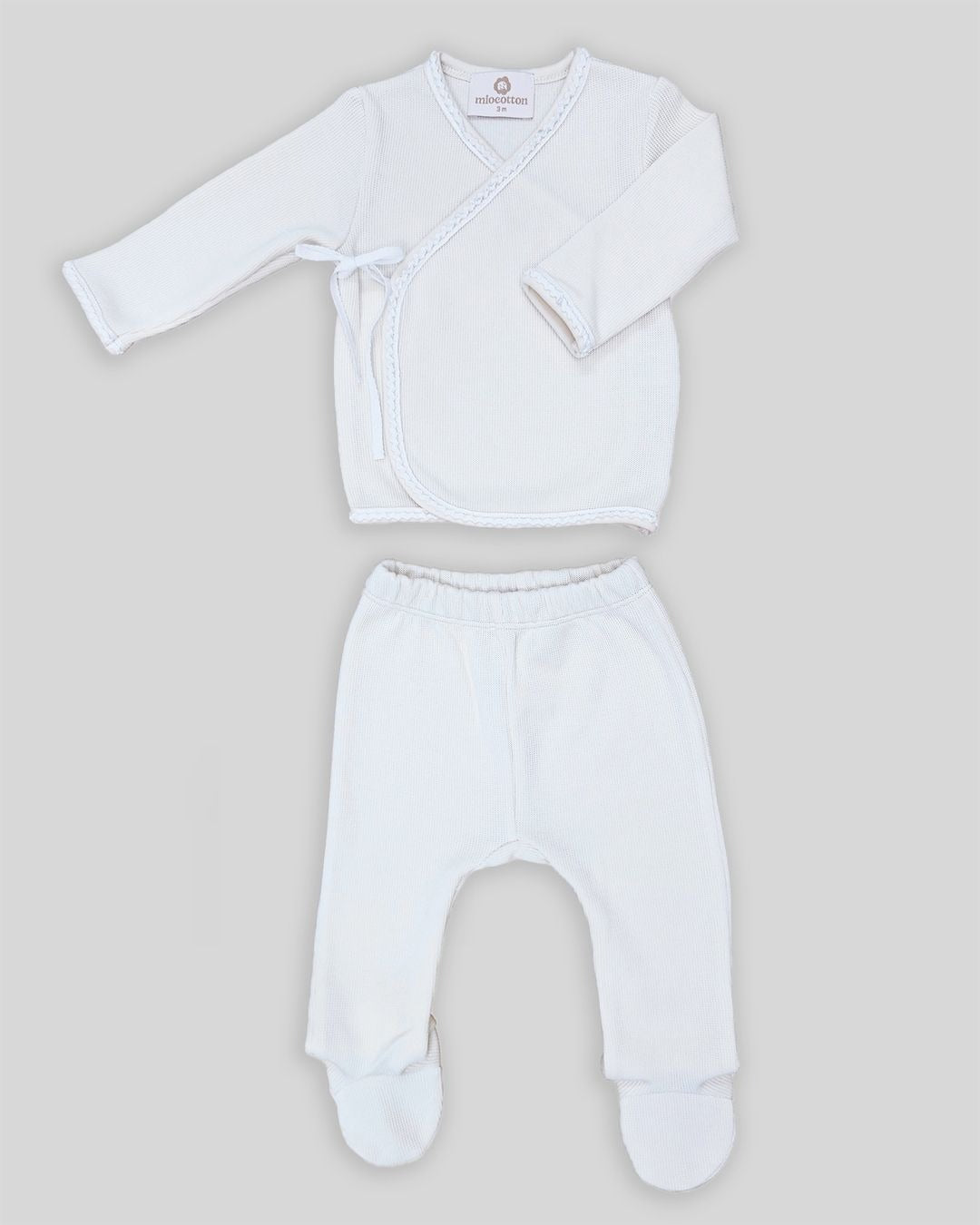 Milen Kimono Set - Special Knit White