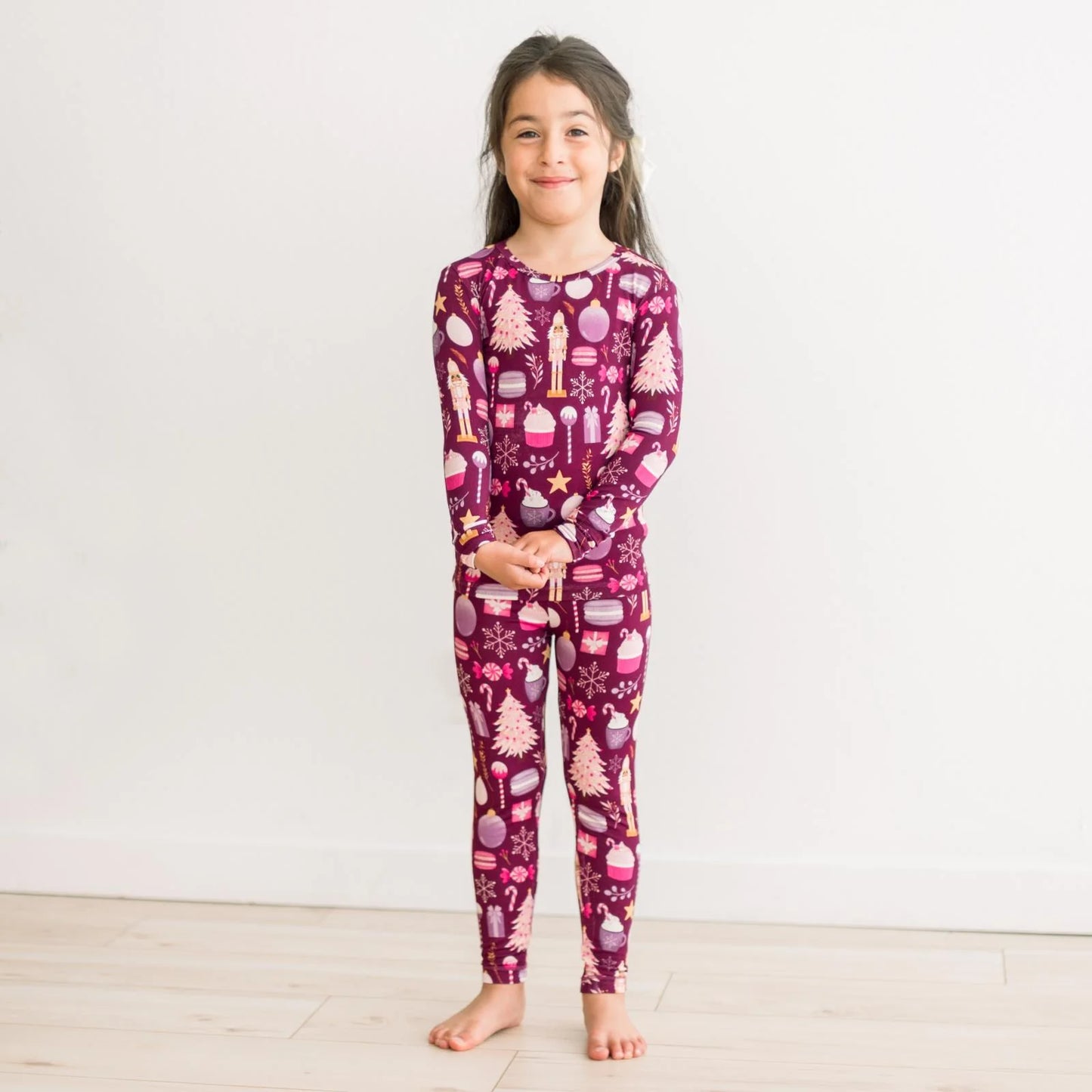 Print Long Sleeve Pajama-Melody Sugar Plum