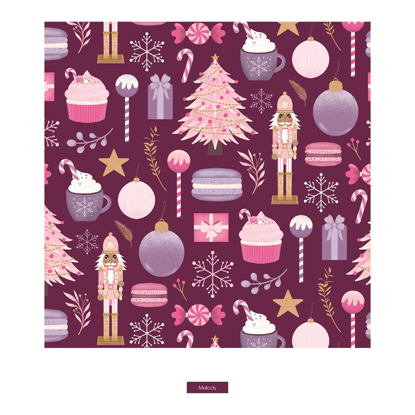 Print Long Sleeve Pajama-Melody Sugar Plum