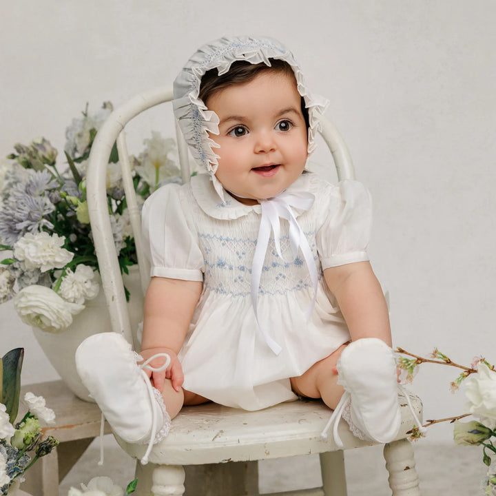Girls Heritage Bleu Romper - Ivory
