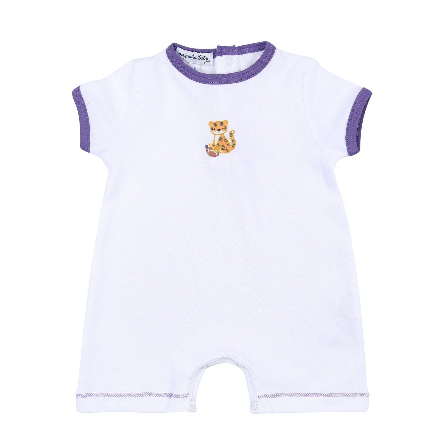 Tiger Football Embroidered Short Playsuit