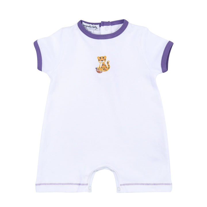 Tiger Football Embroidered Short Playsuit