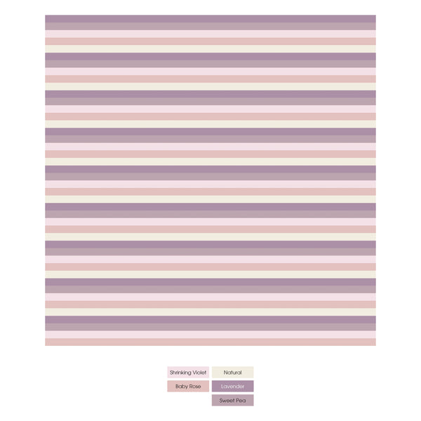 Print Footie with 2 Way Zipper in Lavender Bliss Stripe