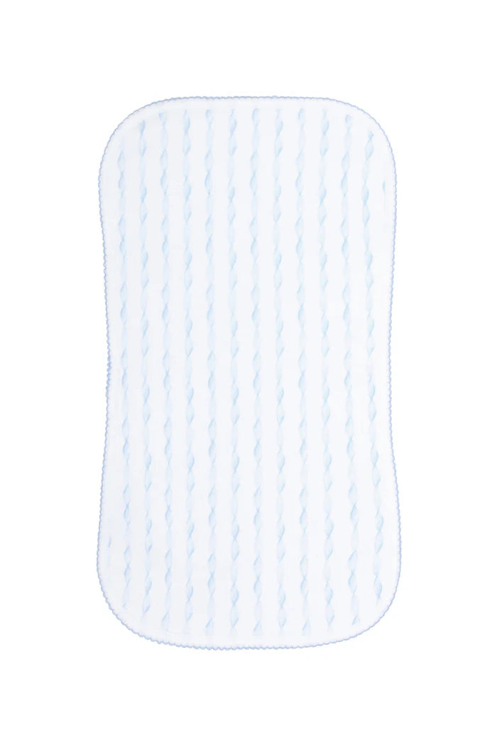 Blue Twirls Burp Cloth