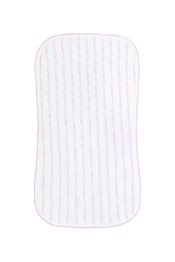 Pink Twirls Burp Cloth