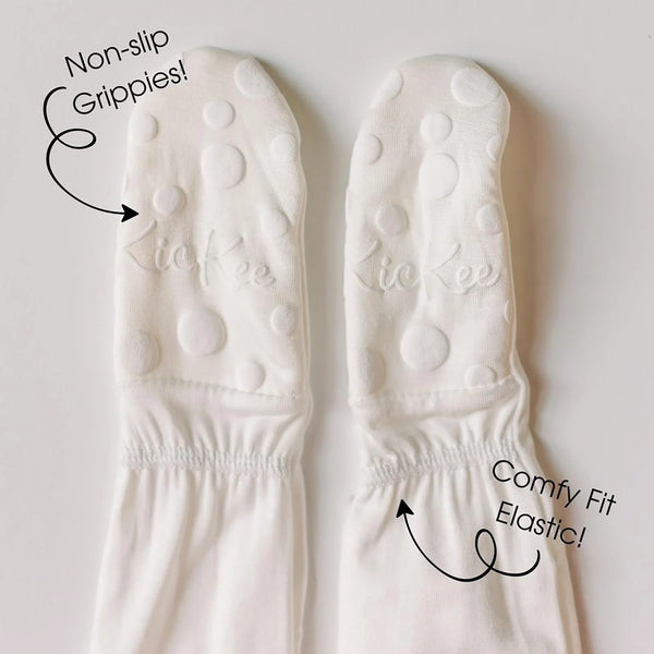 Print Footie with 2 Way Zipper in Lavender Bliss Stripe