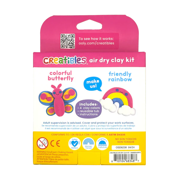 Creatibles Mini Air Dry Clay Kit - Rainbow BFFs