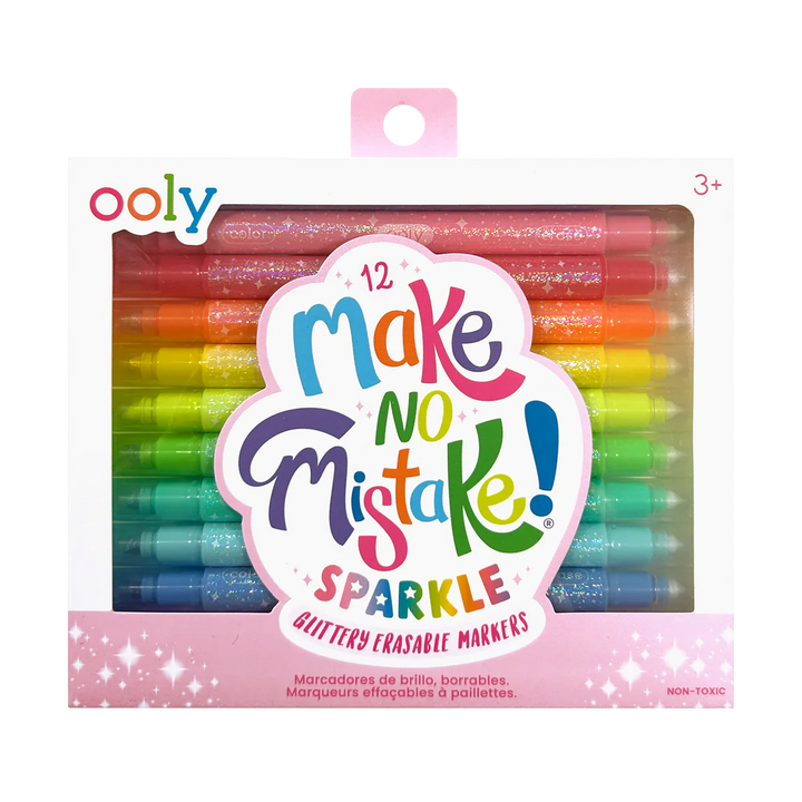 Make No Mistake! Sparkle Glittery Erasable Markers - Set of 12
