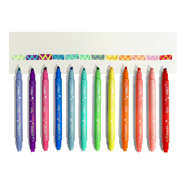Switch-Eroo Sparkle Glittery Color Changing Markers - Set of 12