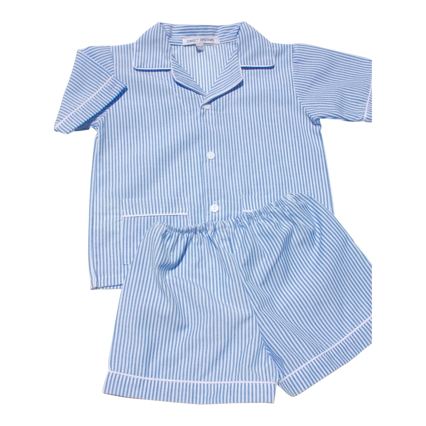 Blue Stripe Short Sleeve PJs