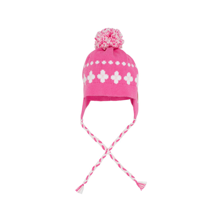 Parrish Pom Pom Hat - Hamptons Hot Pink with Worth Avenue White Dots