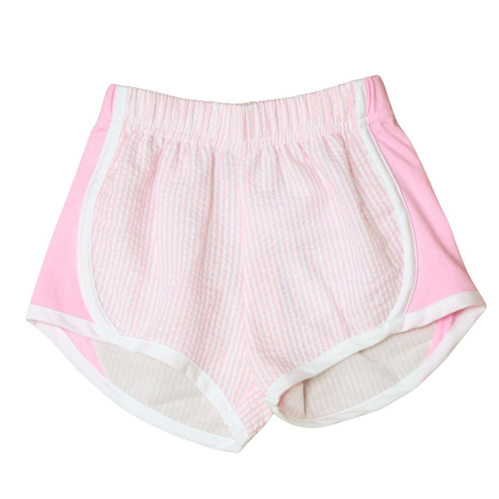 Light Pink Seersucker Wind Shorts