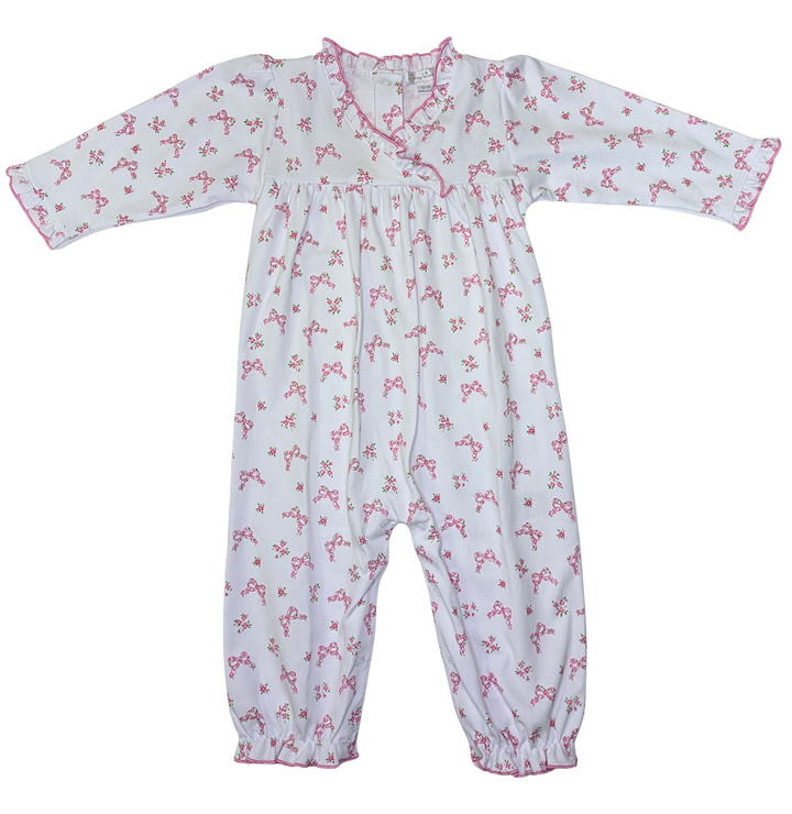 Print Bow & Flower Playsuit