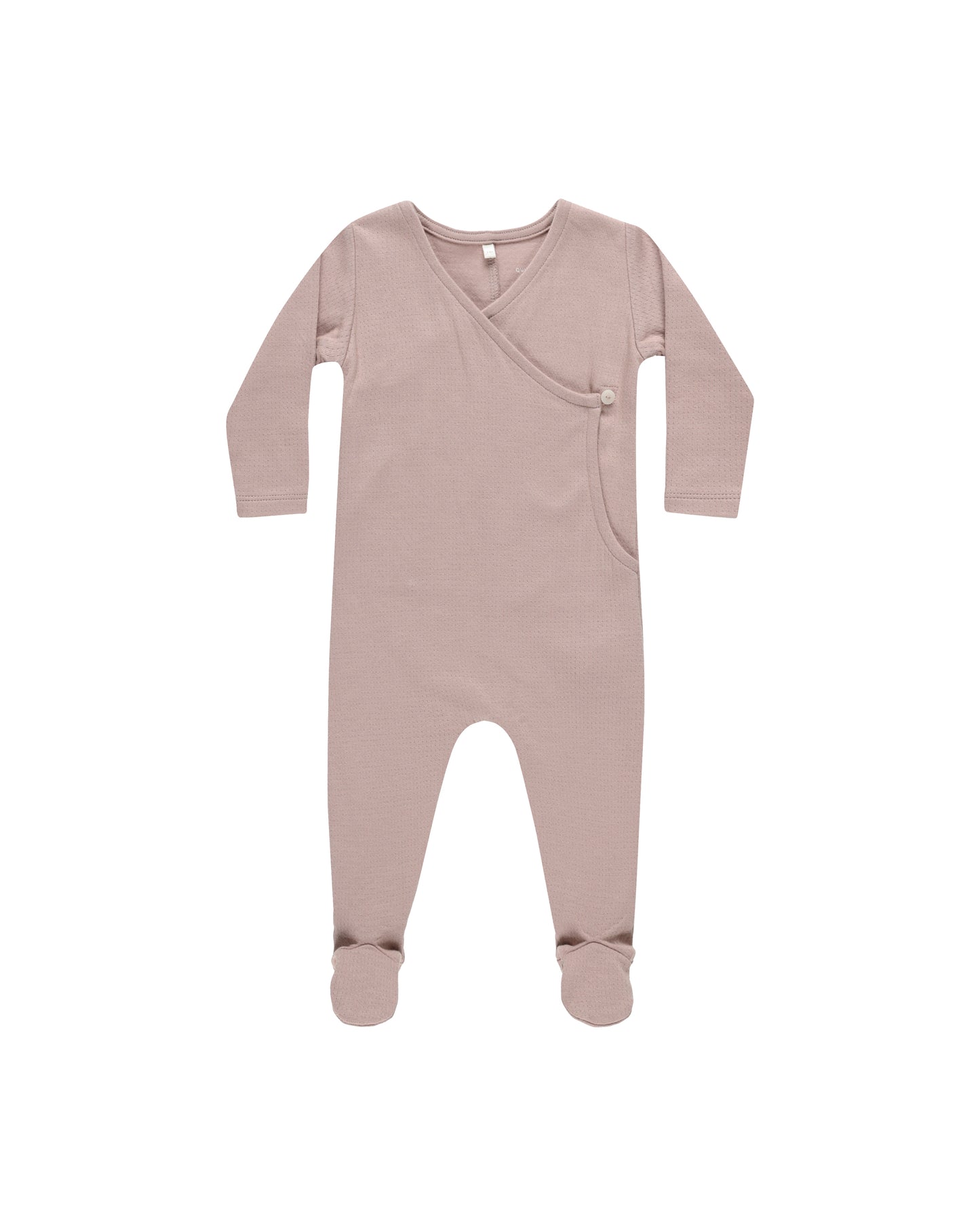 Pointelle Wrap Footie - Mauve