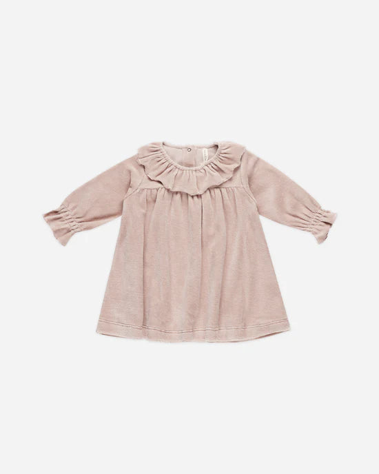 Velour Baby Dress || Blush