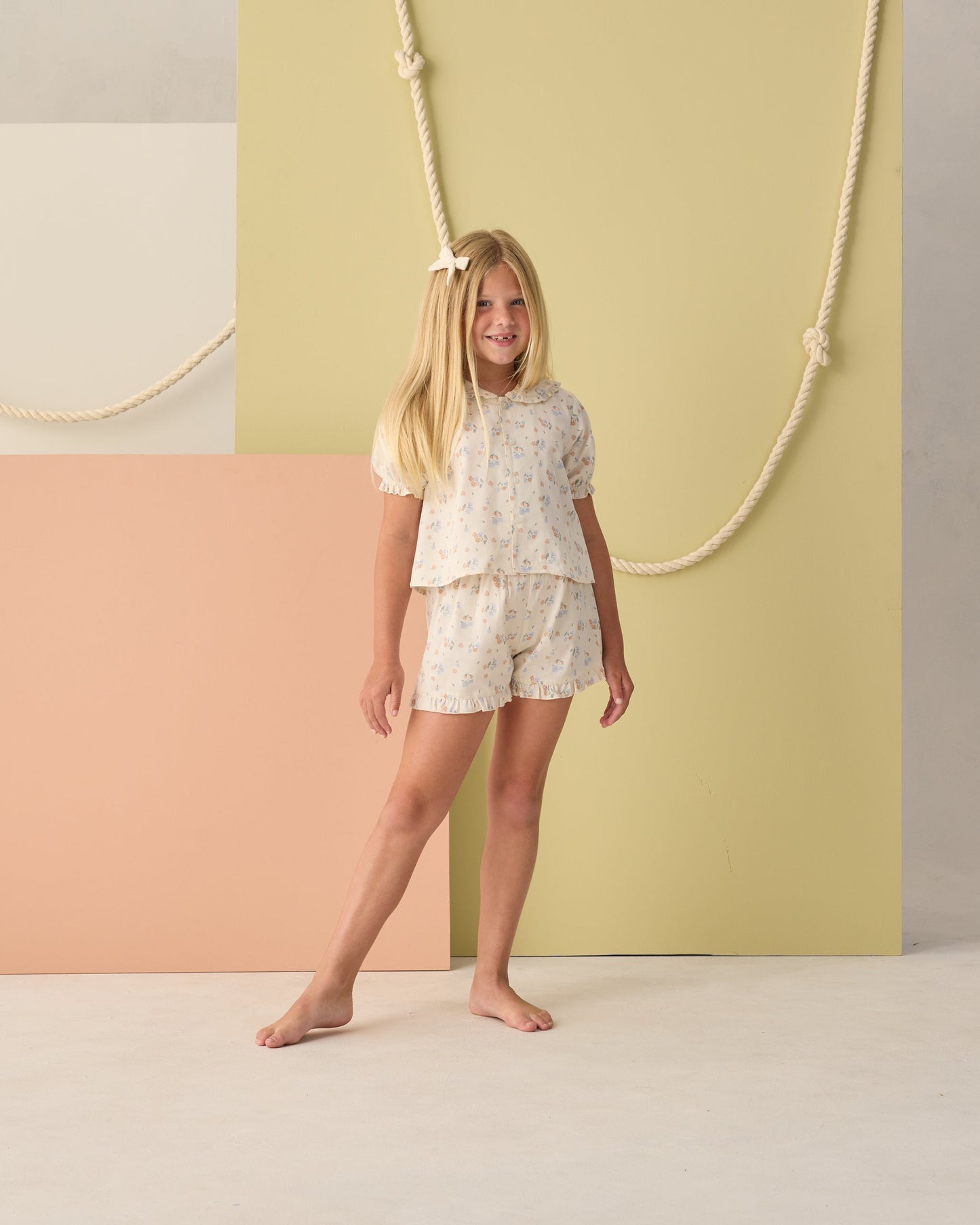 Girl's Delilah Pajama Set - Pastel Garden