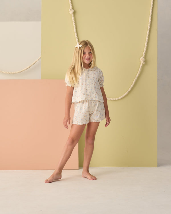 Girl's Delilah Pajama Set - Pastel Garden