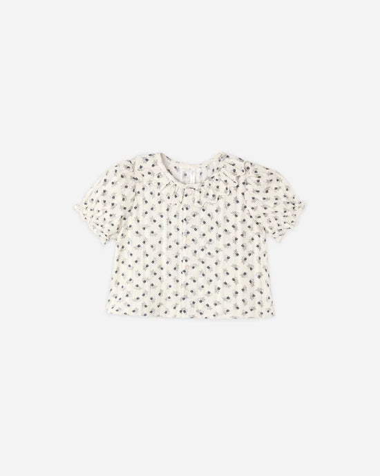 Liv Blouse & Smocked V Mini Skirt Vintage Fleur