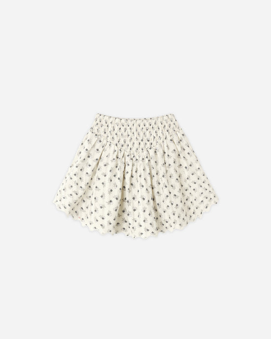 Liv Blouse & Smocked V Mini Skirt Vintage Fleur