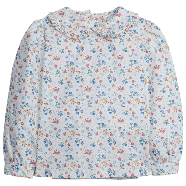 Ruffle Peter Pan Blouse- Essex Floral