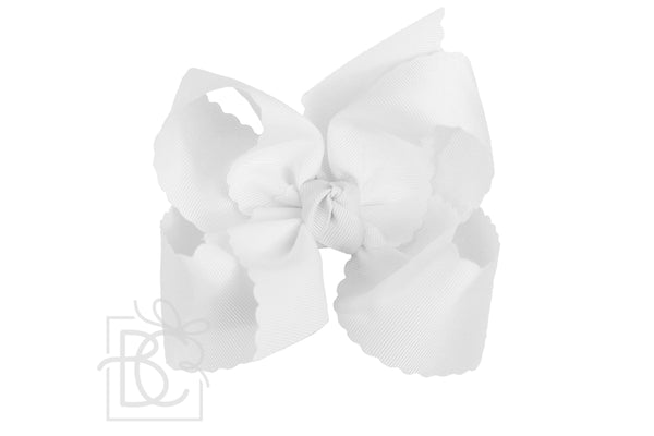 Extra Large Scalloped Edge Grosgrain Hair Bow