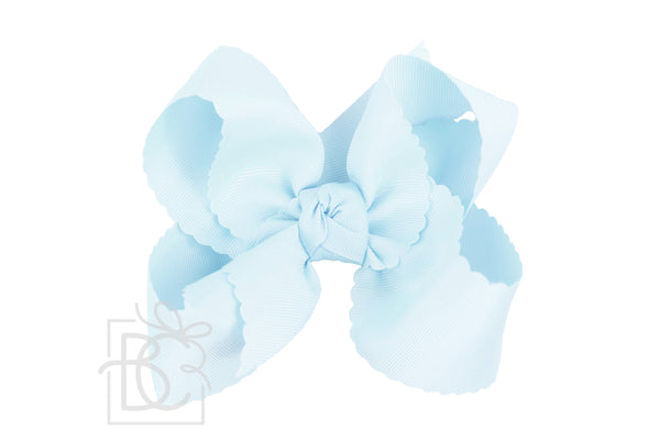 Extra Large Scalloped Edge Grosgrain Hair Bow