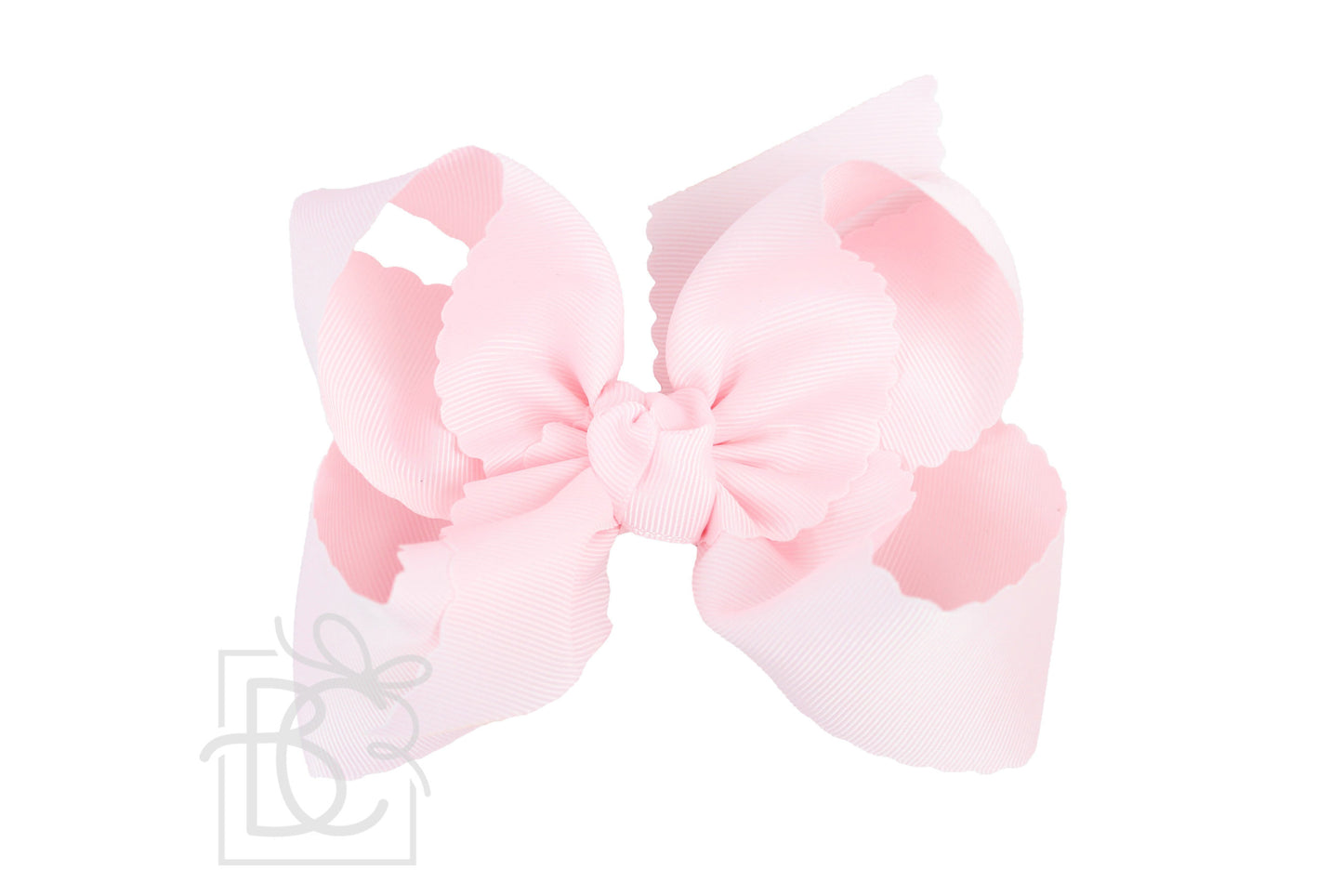 Extra Large Scalloped Edge Grosgrain Hair Bow