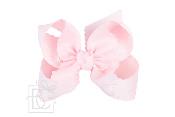 Extra Large Scalloped Edge Grosgrain Hair Bow