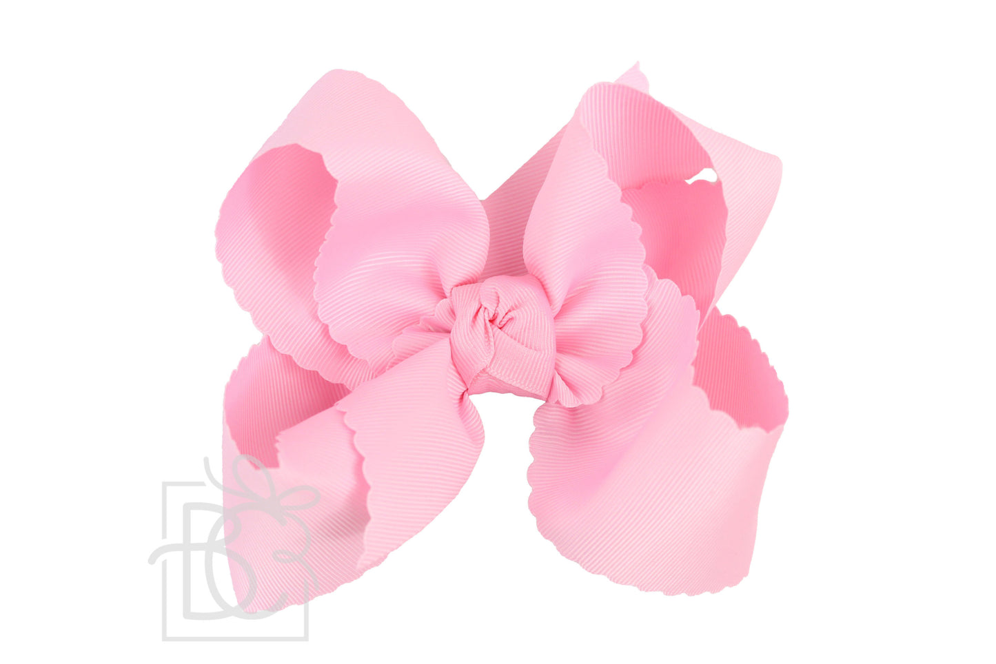 Extra Large Scalloped Edge Grosgrain Hair Bow