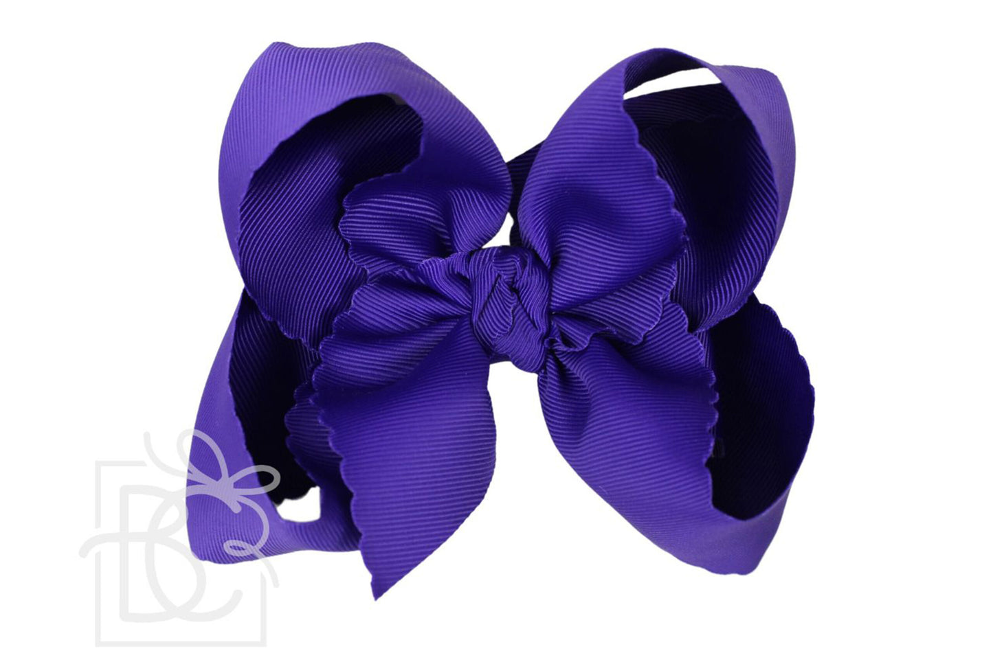 Extra Large Scalloped Edge Grosgrain Hair Bow