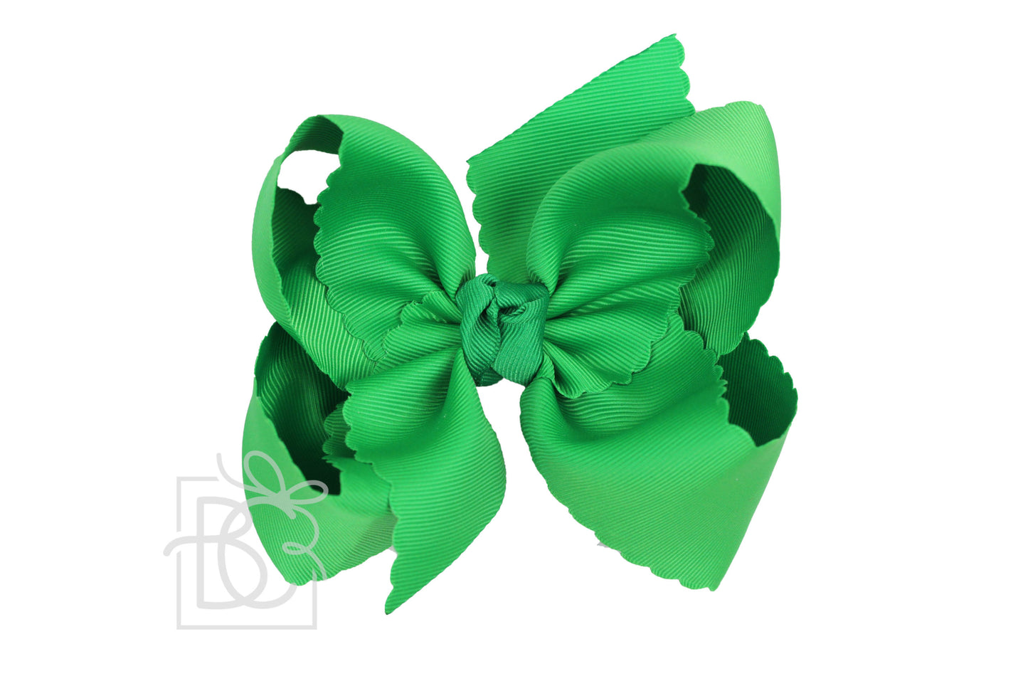 Extra Large Scalloped Edge Grosgrain Hair Bow
