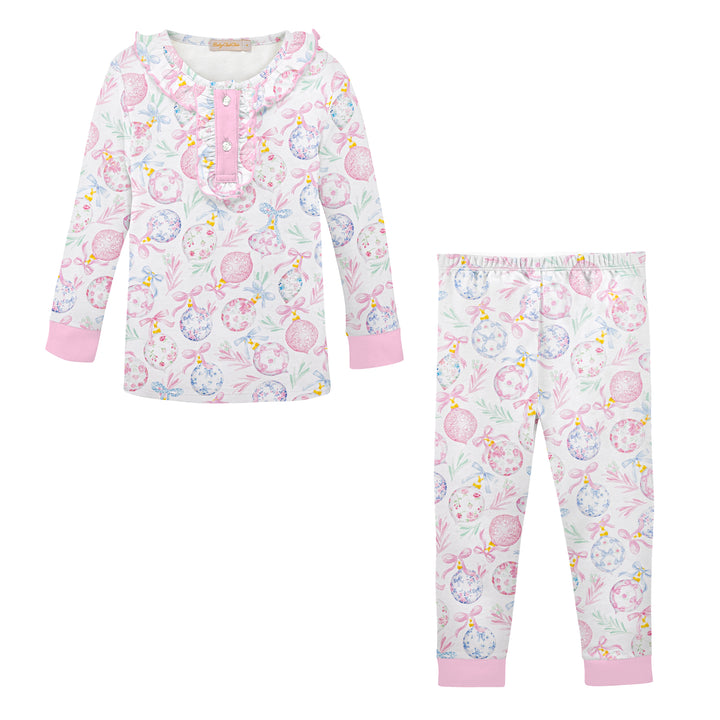 Little Christmas Charms Printed Pima LS Set