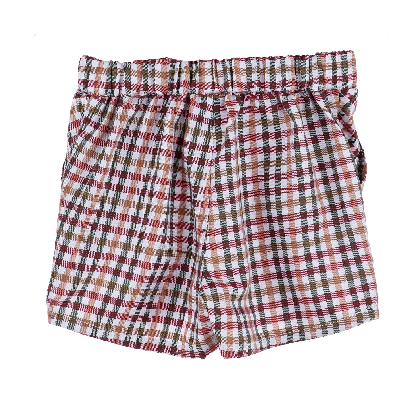 Cider Checks Boy Short Set, Print