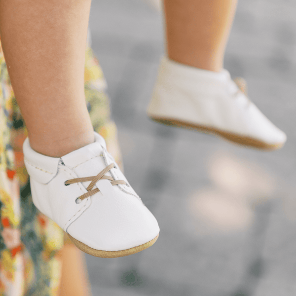 Toasted Bright White Oxford Baby Shoe