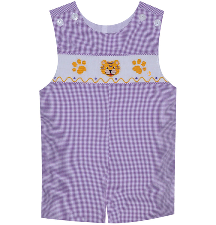 Purple/Gold Smocked Shortall