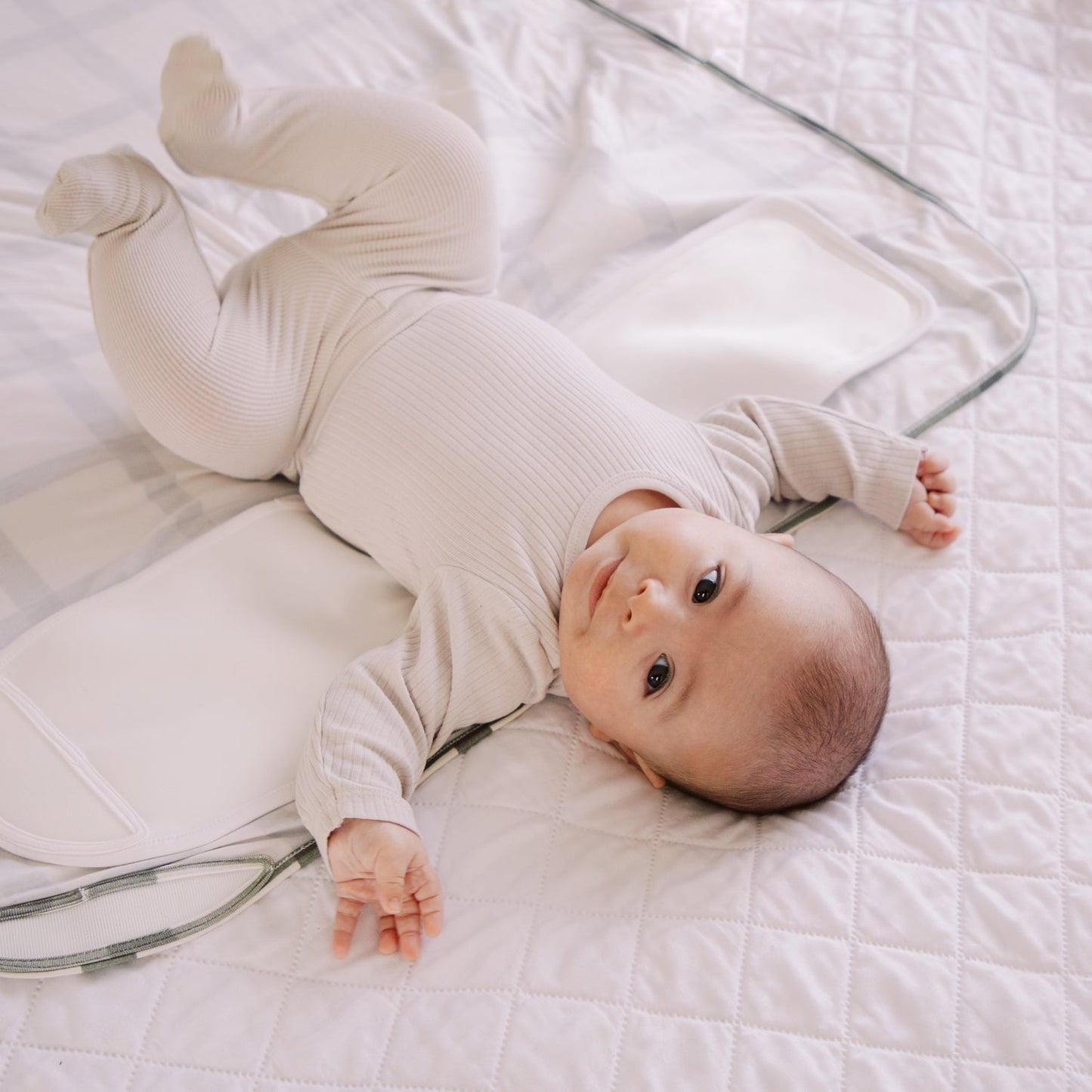 Sage Windowpane Swaddle II