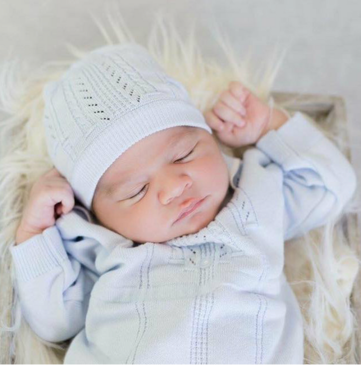 Knit Romper with hat
