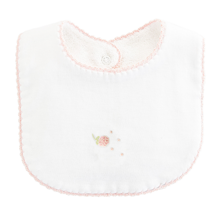 Spring Flowers Embroidered Bib