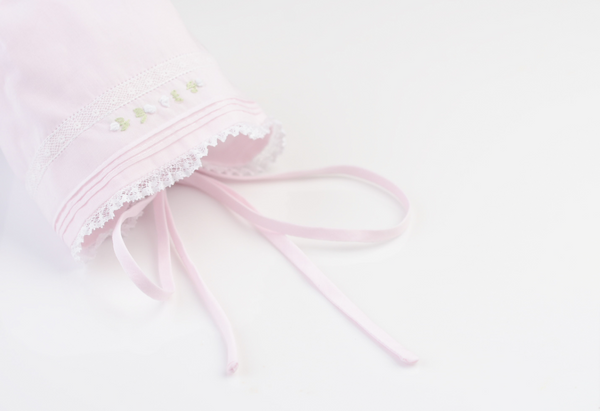 Girls Floral Bullion & Lace Bonnet