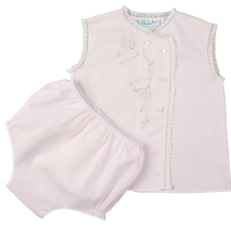 Girls Floral Lace Diaper Set - Pink